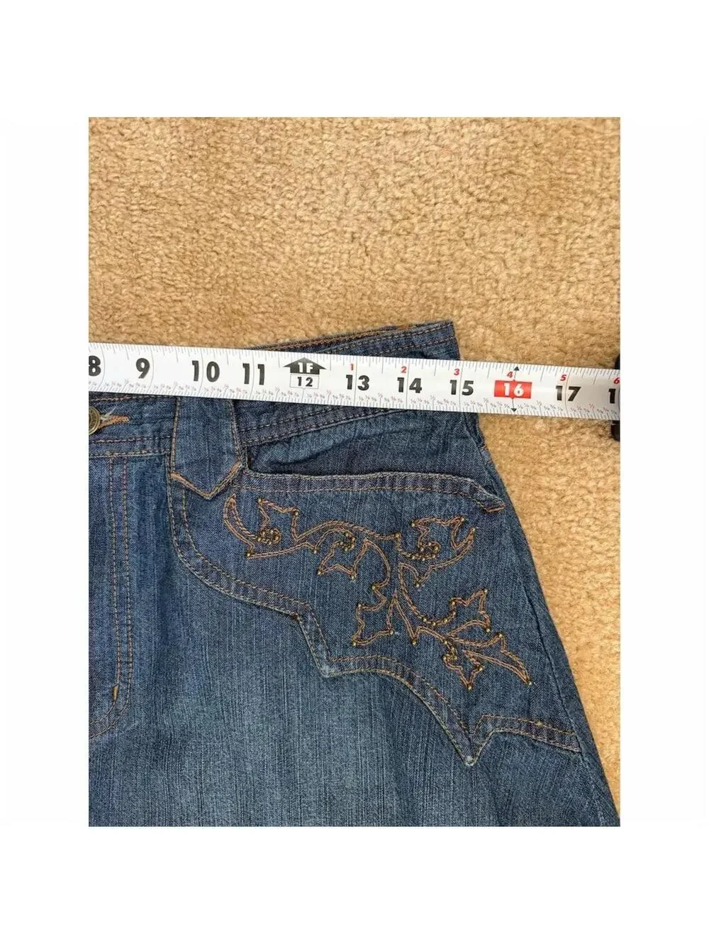 Lauren Jeans Co Ralph Lauren Skirt Womens Size 10 Blue Denim A-Line Maxi - Picture 5 of 5